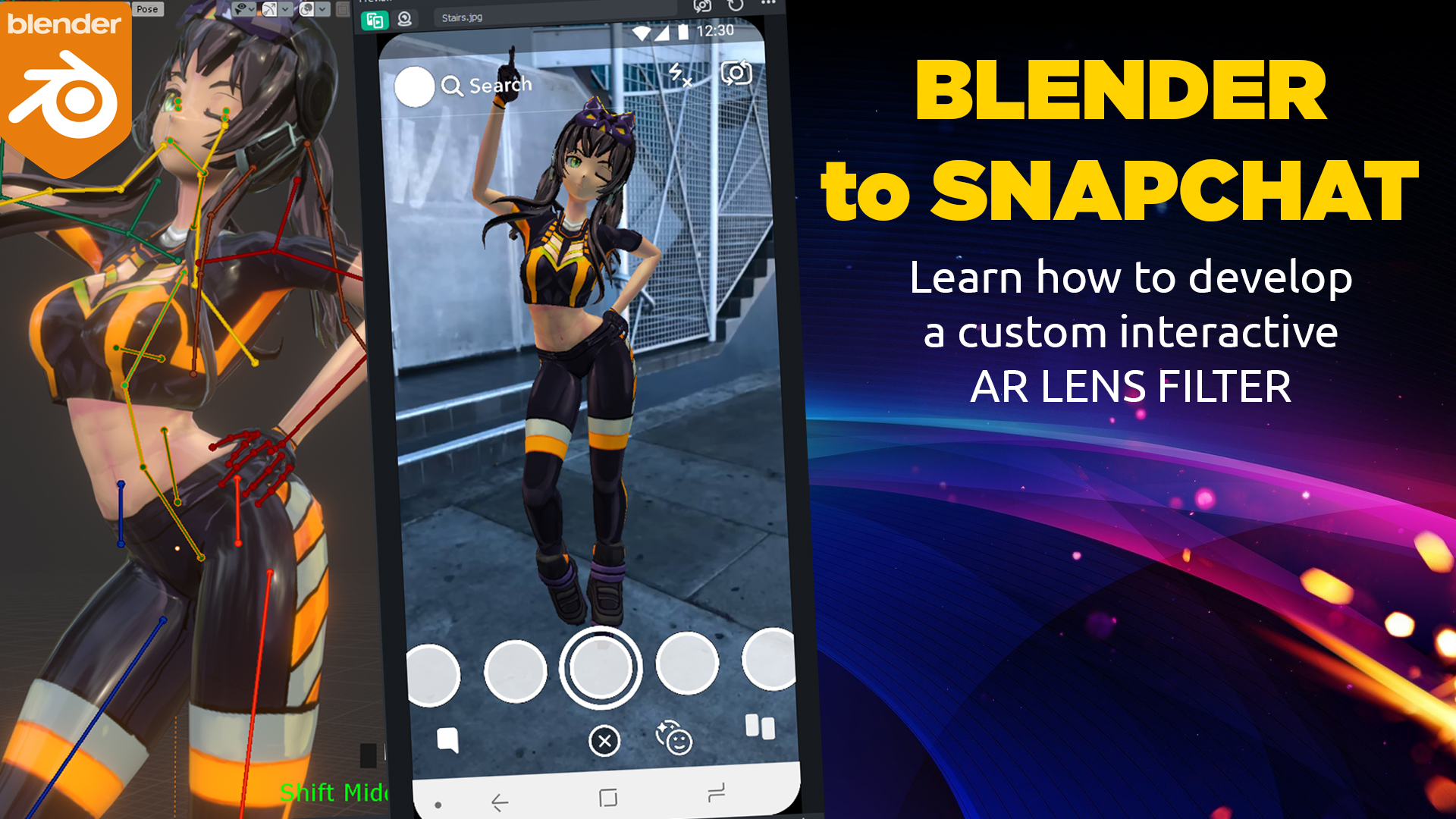 Use Blender and Lens Studio to create 3D animations for SnapChat Lenses –  3DCineTV