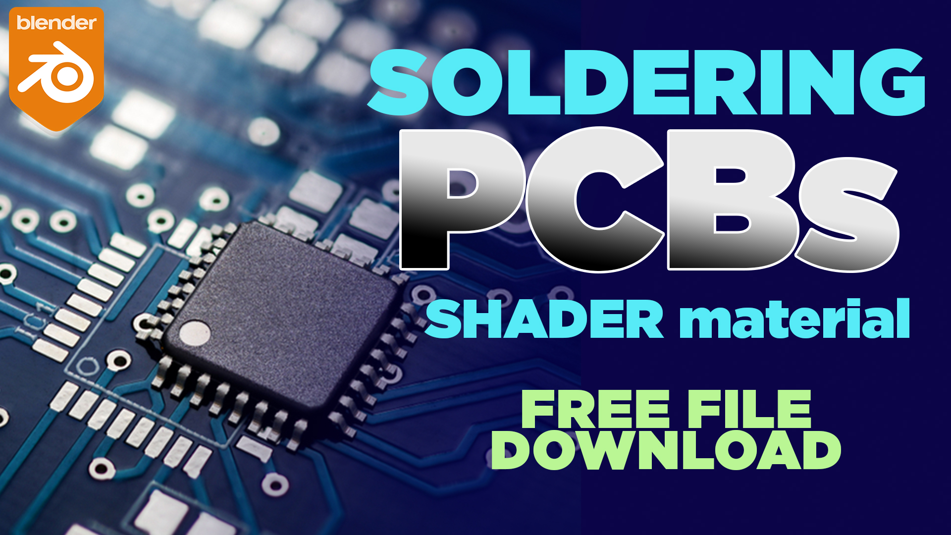 Soldering PCB shader for Blender