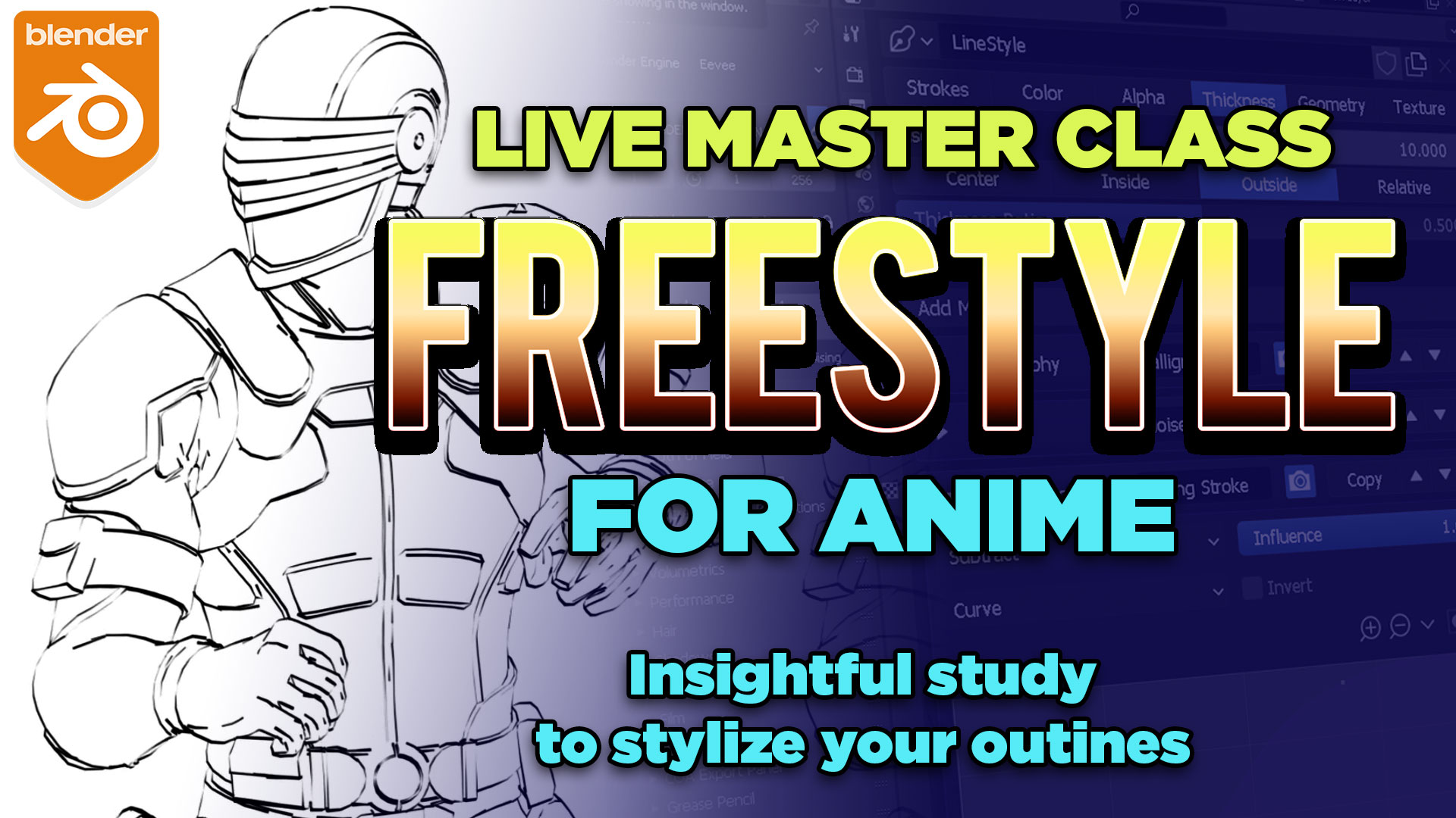 Blender Freestyle anime outlines